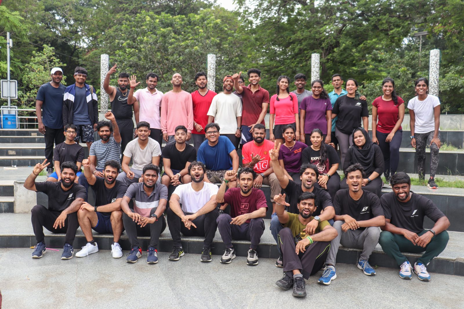 Corporate team movement event at Chennai Parkour 2