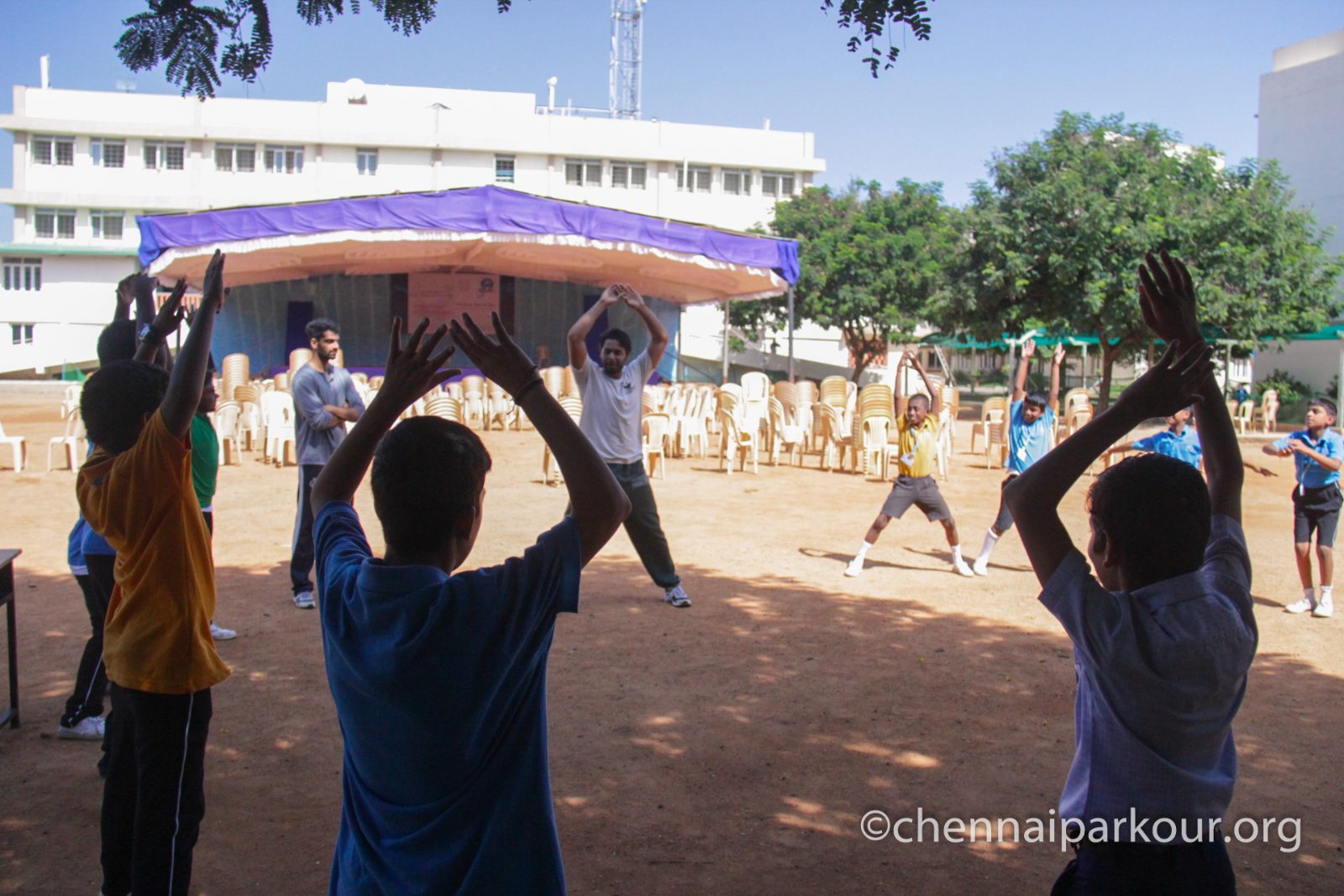 School movement program & workshop at Chennai Parkour 2